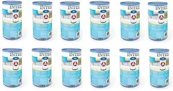 Intex Filterkartusche Typ A 12 Stk für Schwimmbad 244 305 366 cm