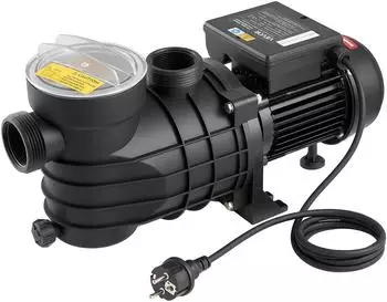 VEVOR Schwimmbadpumpe 250W 11700L/h Einzel-Geschwindigkeit, max. Förderhöhe 8m (HCP250)