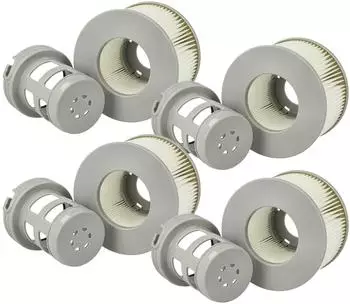 vhbw 4x Filterkartusche kompatibel mit MSpa Delight, grau/weiß (181730004-5)