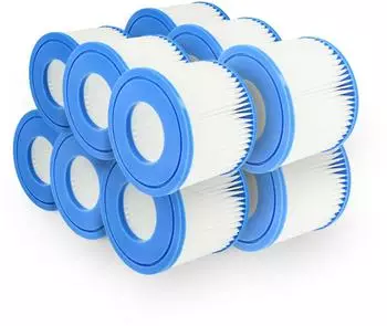 vhbw Filterkartusche Typ VI, wei&szlig;/blau, 12er-Pack (174186363-1)