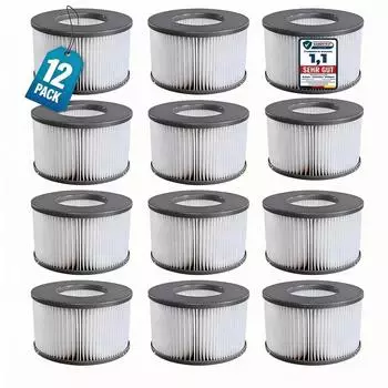LuxusKollektion MSPA Whirlpool Ersatzfilter-Kartuschen, 12er-Set, ab 2020