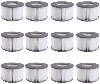 LuxusKollektion Pool-Filterkartusche f&uuml;r Whirlpool & Spa, 90 Lamellen, 4000cm&sup2;, 12er-Pack