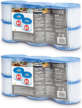 Intex Pools Intex Filterkartusche Filter PureSpa Typ S1 12er Set