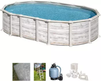 Gre Ovalpool Islandia + FS400 380x634x132 cm (Set 5-teilig)