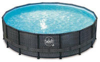 Swing Pools Rattan-Design Frame Pool, 488 x 122 cm, 19.727 Liter