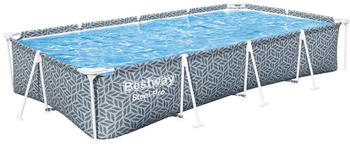 Bestway Steel Pro Frame Pool ohne Pumpe 366x201x66cm eckig Blattform-Design