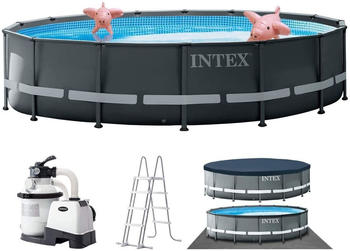 Intex Ultra XTR Frame Pool 488x122cm + aufblasbare Schwimmtiere