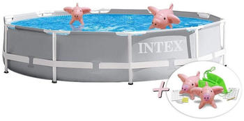 Intex Prism Frame Pool 305x76cm + aufblasbare Schwimmtiere
