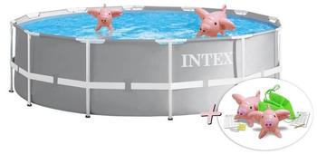 Intex Prism Frame Pool 366x76cm + aufblasbare Schwimmtiere