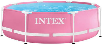 Intex Pink Metal Frame Pool 244x76cm inkl. Filterpumpe