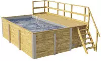 weka Rechteckpool "595 Gr.1 mit Sonnendeck und Technikraum" BxLxH: 309x416x116 cm.