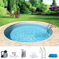 my POOL BWT Rundpool "mit sandfarbener Folie f&uuml;r den Karibik Look" H&ouml;he: 150...