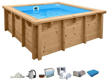 Interline Rechteckpool Java + Filterset 5,5 m3/u 210x210x78 cm inkl. Zubeh&ouml;r