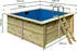 Karibu Rechteckpool Milano 320x353x124cm blau/braun