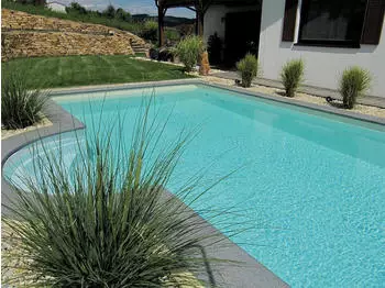 Kwad Styropor®Stein Pool All Inclusive 300x600x150 cm mit Römertreppe sand/Crystal Grey
