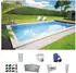 Kwad Rechteckpool mit Ecktreppe 350 x 700 x 150 cm (Set 5-teilig)
