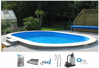 myPOOL Ovalpool Premium + mypool397 360x623x150 cm (Set 7-teilig)
