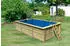 Karibu Rechteckpool Malta 530x353x124cm blau/braun