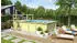 Karibu Rechteckpool Roma A 582x353x124cm mit Sonnenterrasse blau/braun