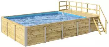 Weka Rechteckpool 595 Gr. 2 + Sandfilteranlage Medi 416x644x116 cm (Set 7-teilig) Weka Rechteckpool 595 Gr. 2 + Sandfilteranlage Medi 416x644x116 cm (Set 7-teilig)