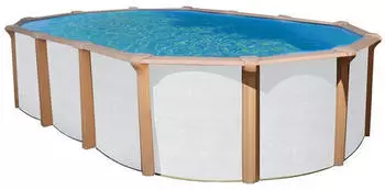 Kwad Ovalpool Steely Supreme 920x132x460cm weiß/braun