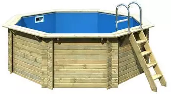Karibu Pool Modell 1 A kesseldruckimprägniert inkl. Sandfilteranlage & Skimmer