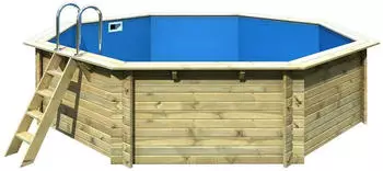 Karibu Pool Modell 3 A kesseldruckimpr&auml;gniert Modell A Grundk&ouml;rper parset inkl. Sandfilteranlage & Skimmer