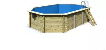 Karibu Pool Modell 4 A kesseldruckimpr&auml;gniert inkl. Sandfilteranlage & Skimmer
