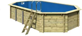 Karibu Pool Modell 5 Classic 700x400cm kesseldruckimpr&auml;gniert Modell A inkl. Sandfilteranlage & Skimmer