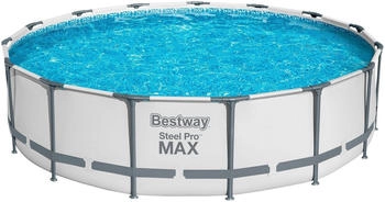 Bestway Framepool Steel Pro MAX (Komplett-Set) 5-tlg. Frame Pool mit Filterpumpe Ø 457x107cm lichtgrau Bestway Framepool Steel Pro MAX (Komplett-Set) 5-tlg. Frame Pool mit Filterpumpe Ø 457x107cm lichtgrau
