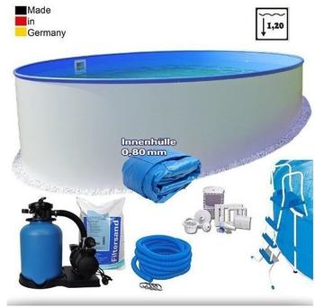 POOL Total Stahlwandbecken Premium Set 400 x 120 cm inkl. Sandfilteranlage