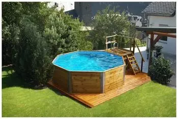 weka Massivholzpool 593 B Set 476 x 376 x 116 cm inkl. Sandfilteranlage