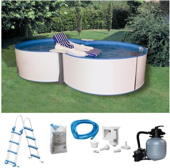 Konifera Achtformpool Jamaika II + 3305 250x432x110 cm (Set 5-teilig)