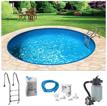 Konifera Rundpool Kuba I + mp25035 Ø 450x120 cm, Folie: 0,4 mm (Set 5-teilig)