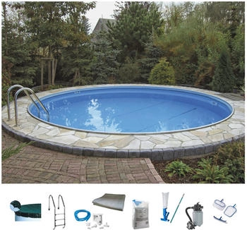 Konifera Rundpool Kuba II Ø 450x120 cm blau/weiß/blau Konifera Rundpool Kuba II Ø 450x120 cm blau/weiß/blau