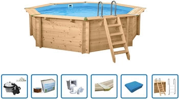 Interline Achtformpool Java + Filterset 5,5 m3/u Ø 440x136 cm inkl. Zubehör
