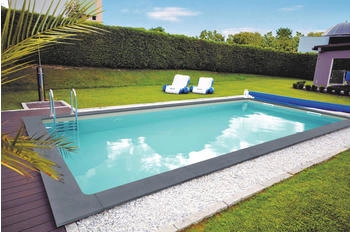 Kwad Styropor®Stein Pool All Inclusive 400x800x150 cm mit Edelstahlleiter sand/Crystal Grey Kwad Styropor®Stein Pool All Inclusive 400x800x150 cm mit Edelstahlleiter sand/Crystal Grey