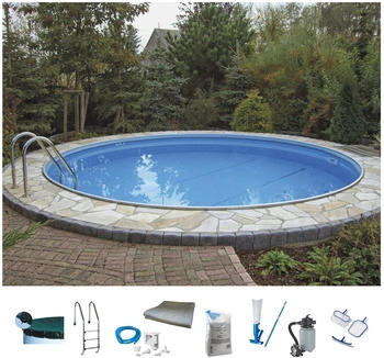 myPOOL Rundpool Ø 300x120 cm blau/weiß/blau
