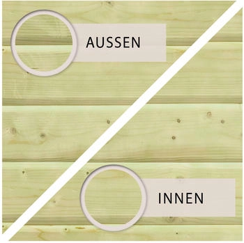Karibu Achteckpool Modell 2X 550x469,5x121,1cm mit Sonnenterrasse blau/braun (4010090390598)