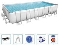 Bestway Power Steel Pool-Set Rechteckig 732x366x132 cm