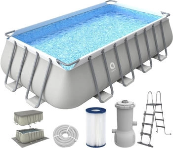 Avenli Pool Grau Kunststoff Uni Rechteckig 305x122x549 cm