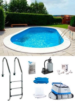 my POOL BWT POWER 400x800x150 cm (Komplett-Set 7-tlg) inkl. Poolroboter POWER ONE4ALL blau