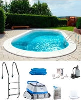 my POOL BWT Ovalpool "POWER, BxLxH: 360x737x120 cm" in 2 Folienfarben...