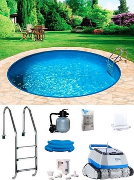 my POOL BWT POWER (Komplett-Set 7-tlg) inkl. Poolroboter POWER ONE4ALL Ø 450x150 cm