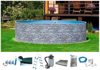 my POOL BWT STONE 3 (Set 8-tlg) Steindekor Ø 460x110 cm