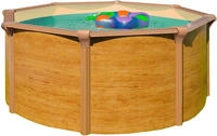 KWAD Rundpool "Green line Evolution" 3,6x1,32 wood Folie in blau, sand oder grau