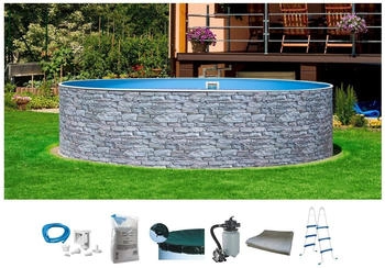 my POOL BWT STONE 2 (Set 7-tlg) Steindekor 7-tlg. Ø 460x110 cm