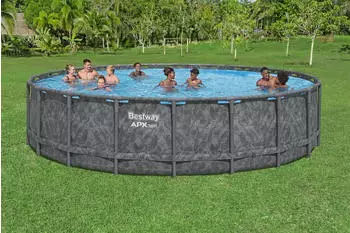 Bestway APX365 Winterfestes Frame Pool Set &Oslash; 610 x 132 cm mit Sandfilteranlage (561KEGS)