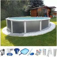 KWAD Rundpool "Steely Supreme Design inkl. Sicherheitsleiter und Zubeh&ouml;r"...