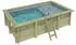 Altanka Aqua 4,65x2,85x1,24 m GRAU mit Liegefläche mit Einzubetonierendem Profil (BAS7306OSPI2+PLA306)